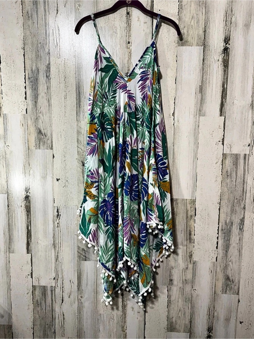 Tropical Floral Maxi Dress Size Small Like New Lightweight Cover Up Resort Wear
